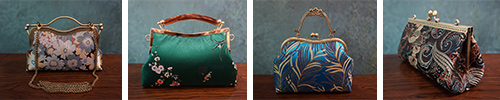 Silk brocade handbag
