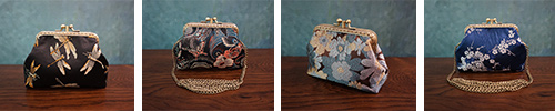 Silk brocade purse bag